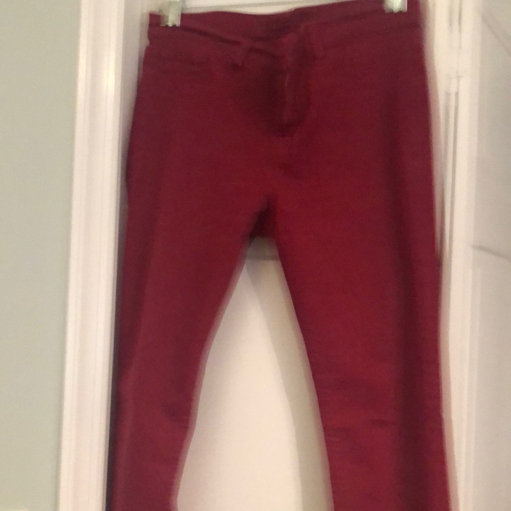 J Brand Black Cherry Skinny Leg Pants